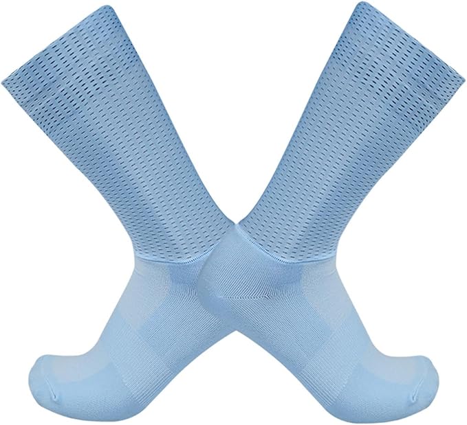 Aero Socks Cycling Men Women Mesh Fabric Breathable Sweat-Absorbing Silicone Non-Slip Cycling Aero Socks one size