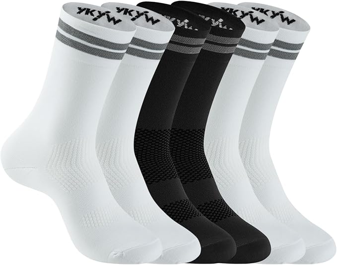 YKYWBIKE Cycling Socks for Men Women-Athletic Crew Bike Socks,Compression Biking Socks for Men Cycling,MTB Riding Socks