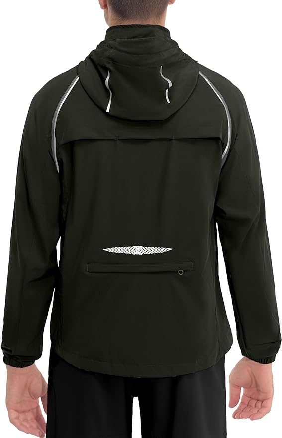 Little Donkey Andy Men's Quick-dry Running Jacket, Convertible UPF 50+ Cycling Jacket Windbreaker with Removable Sleeves
