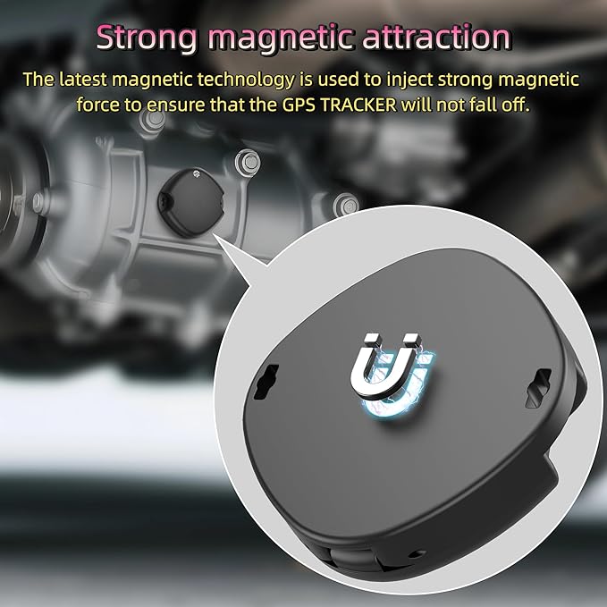 Magnetic Hidden GPS Tracker for Vehicles,Magnetic Waterproof Car Tracker, No Monthly fees, Mini Portable GPS Tracker for Bike,Trucks, Fleet, Motorcycle, Anti-Theft (iOS Only)