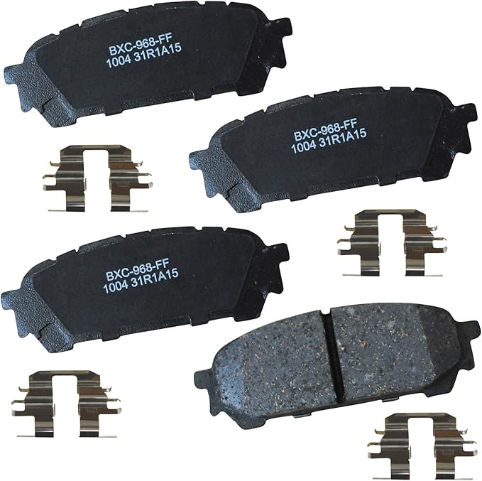 Bendix Premium SBC1004 Ceramic Rear Brake Pads for Saab 9-2X 2006-2005, Subaru Forester 2008-2004, Impreza 2007-2004