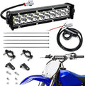 60W 4200LM Dirt Bike LED Light Bar, 12V Plug & Play Motorcycle Handlebar Light Kit for 7/8" CRF XR KX KLX TTR PW RM Pit Bike ATV UTV, Universal Front Auxiliary Driving Light