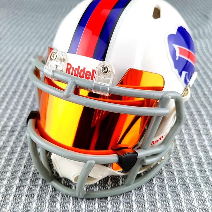 Mini Football Helmet Visor Clear with Clips Universal Fit for Collectors and Display