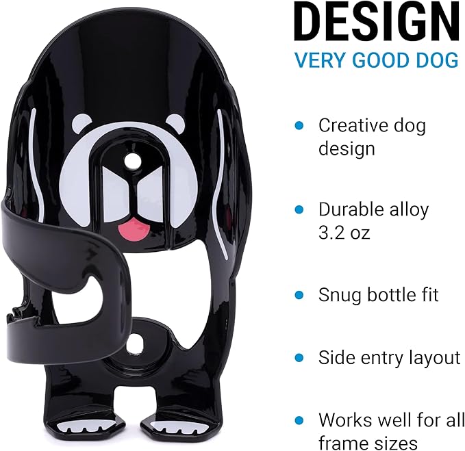 Portland Design Works Water Bottle Cage - Lightweight Water Bottle Holder for Bikes, Very Good Dog Cage, Black