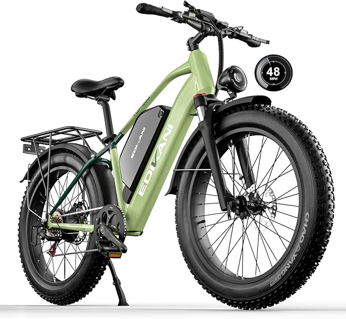 E Bikes for Adults Electric,51 MPH/48 MPH Fast Ebike Peak 5000W/3000W 32AH 52V 130 Miles Max, Dual Motor Electric Bike Fat Tire E Bike for Men, 26" Electric Bicycle for Snow Off-Road, Hydraulic Brakes