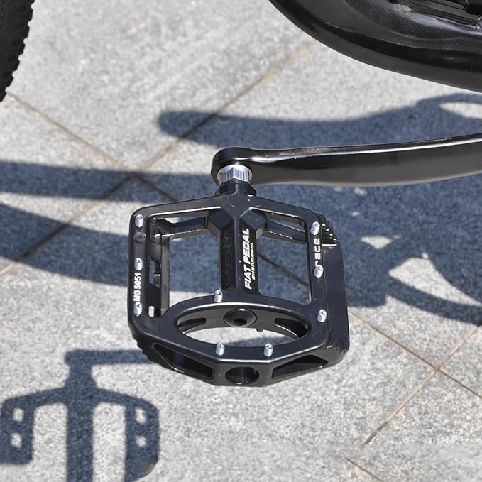 UPANBIKE Magnesium Alloy Bike Pedals 9/16'' Spindle Bearing High-Strength Non-Slip Large Flat Platform for Mountain Bike Road Bicycle