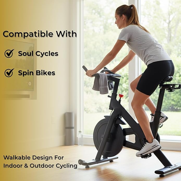 Tommaso Women's Cycling Shoes with Pre-Installed SPD Cleats — Easy to Walk-in Ventilated SPD Cycling Shoes for Women's Spin Classes and Indoor Bikes — Comfortable on Foot and Toebox.