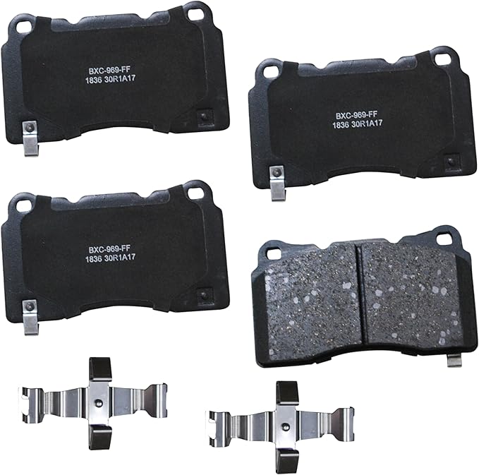 Bendix Premium SBC1836 Ceramic Front Brake Pads for Select Models Buick Regal, Regal Sportback, Cadillac ATS, CT6, CTS, XTS, Chevrolet Camaro, Corvette, Honda Civic, Hyundai Genesis Coupe