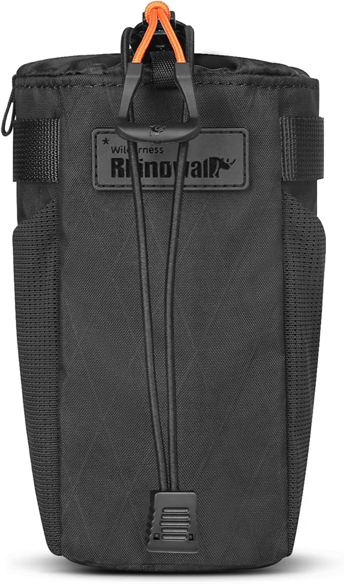 Rhinowalk Bike Water Bottle Holder Bag Bicycle Snack Bag Cycling Insulated Handlebar Bag One-Handed Access (Black)