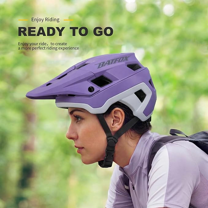 BATFOX Bike Helmet,Mountain Bike Helmet Helmets for Men Women Adults Youth