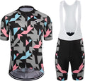 Coconut Ropamo CR Men's Cycling Jersey Set Road Bike Jersey Zipper Pocket Bib Shorts with 4D Padded Cycling Clothing Set