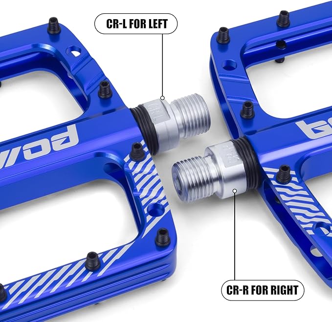 Bike Pedals 9/16" Lightweight Non-Slip Bicycle Platform Pedals - Fits Most Adult Bikes & Mountain Bikes &MTB, Road Bikes and Slip-Resistant Design