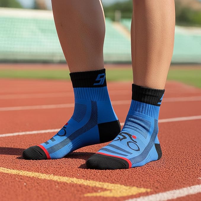 5 Pairs Mens Cycling Socks Sports Bike Socks Unisex Nylon Colorful Athletic Sock Breathable Cycling Gifts for Women