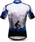Cycling Jersey Mens Bike Shirt Biking Tops for Road Racing MTB BMX Dirt Road Quick Dry, Comfortable, Moisture Wicking