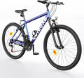 26" Mountain Bike, 7-Speed Lightweight High-Carbon Steel Frame, V Brakes & Front Suspension - Adjustable Ergonomic Seat for Men & Women(Quick Assembly, Multiple Colors)