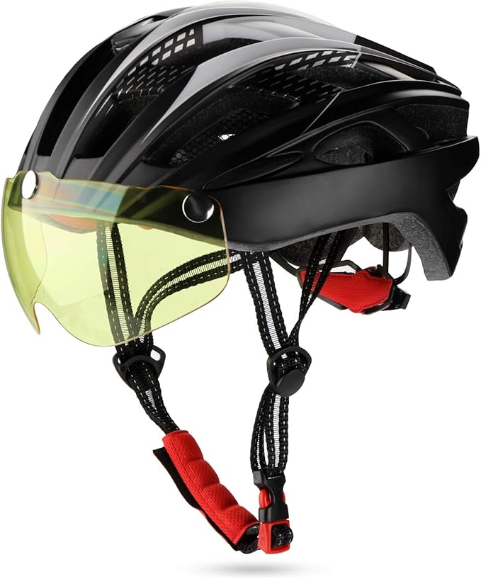 Bike Helmet Goggles Visor Shield, Removable/Detachable Magnetic Visor Goggles Shield Only for Cycling Helmet in Model Bc-069