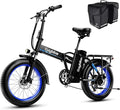 Foldable Electric Bike for Adults, 30+MPH, 48V 20Ah Removable Battery up to 80Miles, 20" Fat Tire Peak 1000W Motor Dirt Ebike Adult Electric Bicycle for City Commute Beach Mountain Adventurous E Bike