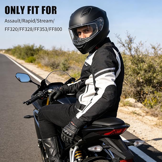 Helmet Visors for Assault/Rapid/Stream,Motorcycle Helmet Visor,Helmet Visor Accessories (Transparent)