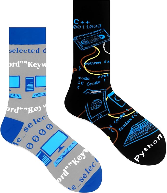 WeciBor Men's Dress Funny Crazy Colorful Novelty Combed Cotton Crew Socks 12 Pack - Size 7-10/10-13/13-15