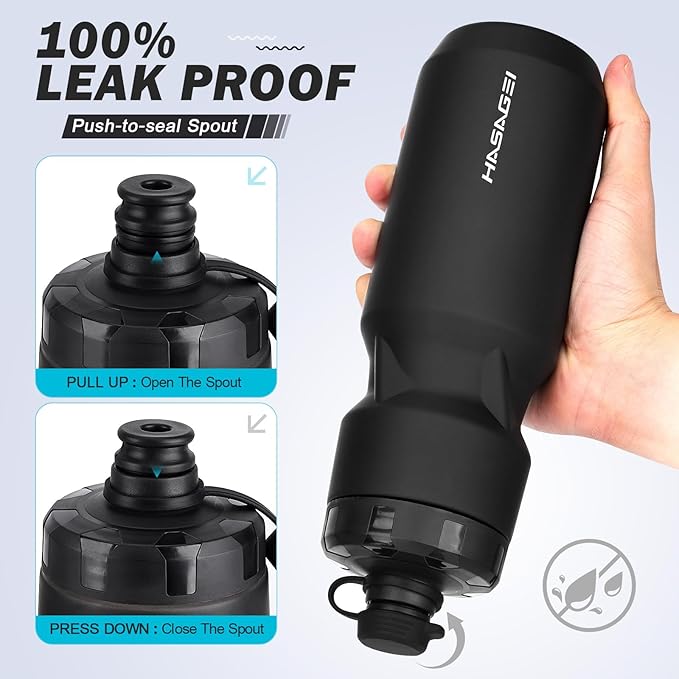 Bicycle Water Bottle Holder with 24 Oz Bottle, Durable Leak-Proof Non-Slip Design, Lightweight & Universal Fit for Mountain/Road Cycling Accessories