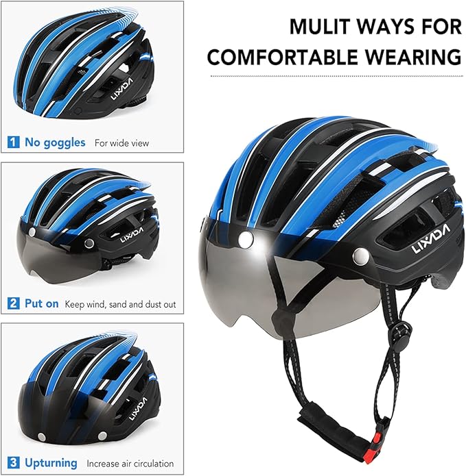 3pcs Detachable Magnetic Visor for Bike Helmet UV Guard for Men Women