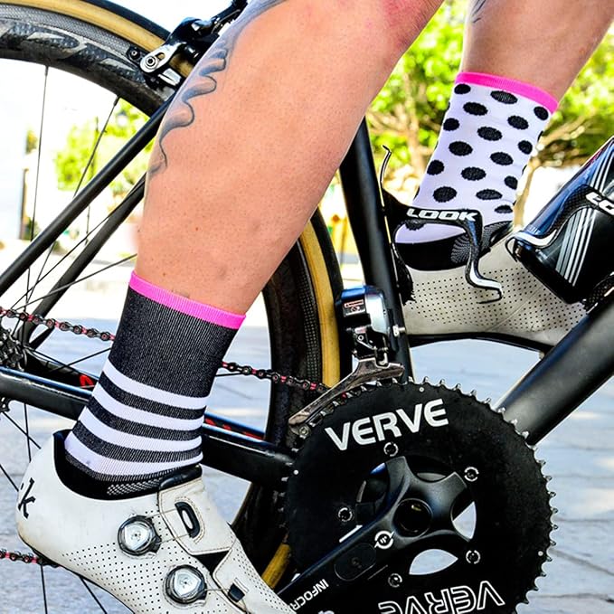 GuaziV Mens Womens Cycling Socks,4-6pcs Running Socks Colourful Athletic Socks Ankle Sport Socks 6-11