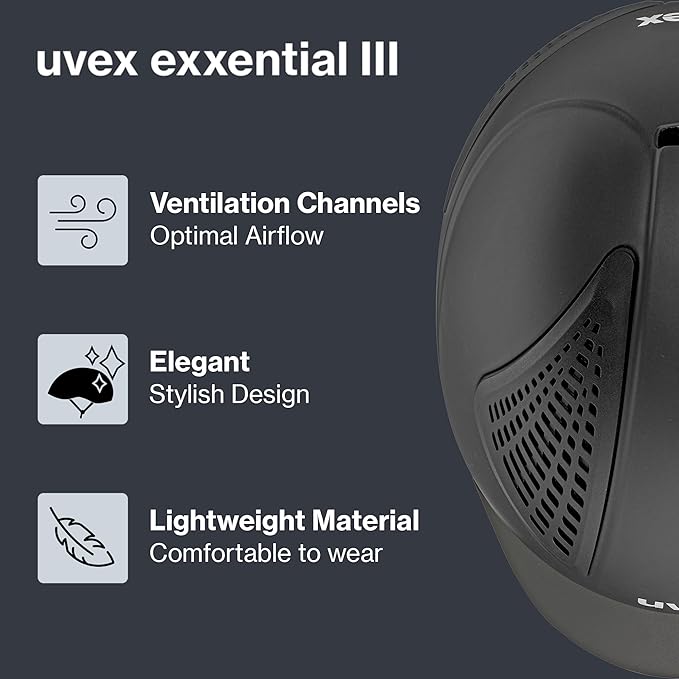 uvex exxential III - Lightweight Unisex Riding Helmet - Individual Size Adjustment