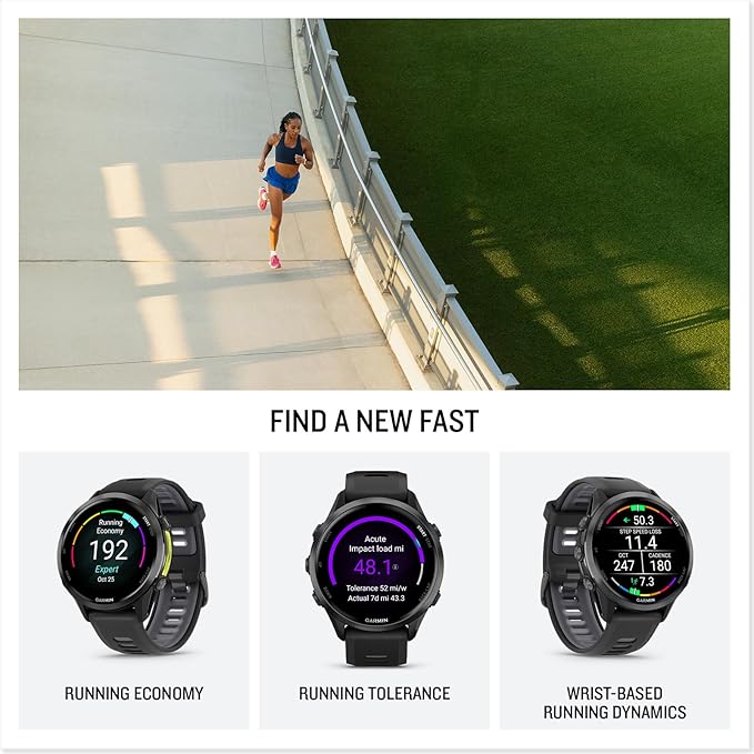 Garmin Forerunner 970 GPS Running Smartwatch, Black | Premium Training & Recovery, Sleep Coach, Heart Rate, Download Music, Up to 15 Day Battery | Signature Series Charging Stand Bundle