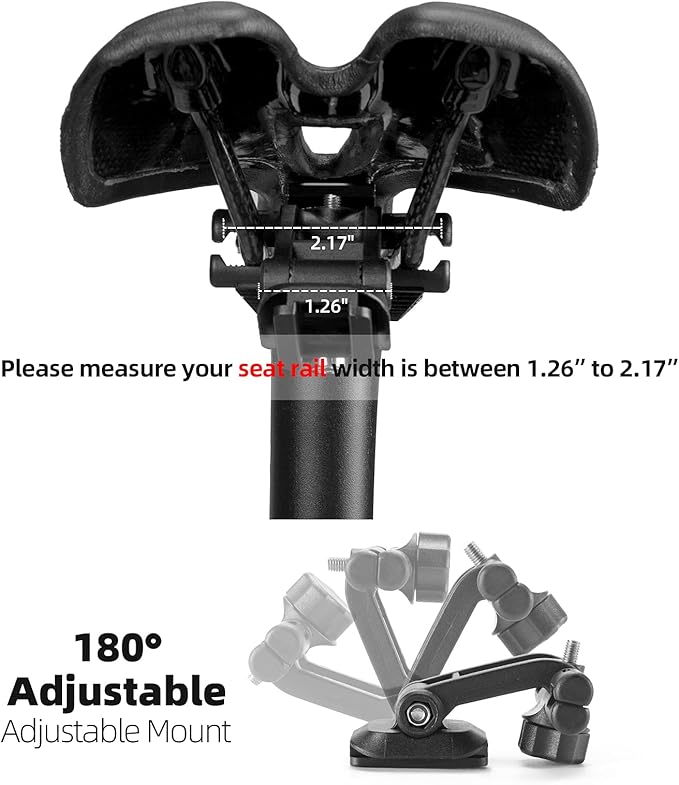 ROCKBROS Bike Saddle Bag Bike Bag Under Seat Bag Bicycle Seat Pack Pouch for Cycling Adjustable Mounting