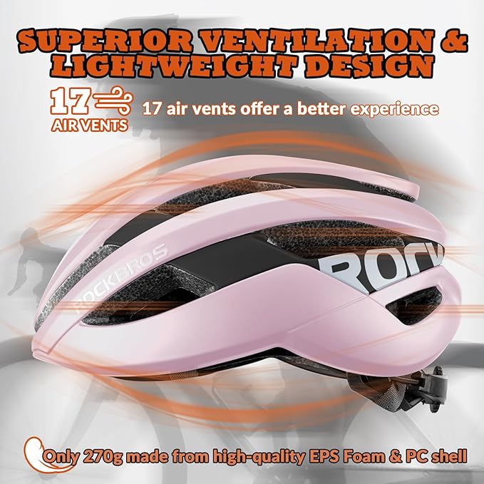 ROCKBROS Bike Helmet for Adults, Size 54-62 cm for Riders, Microshell, Adjustable Dial, Interior Padding, Air Vents, Mountain & Road Bike MTB Commuting