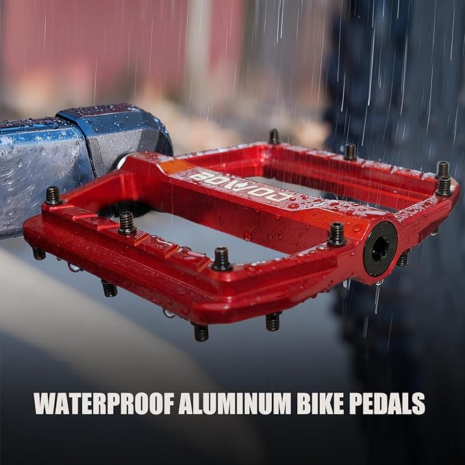 Bike Pedals 9/16" Lightweight Non-Slip Bicycle Platform Pedals - Fits Most Adult Bikes & Mountain Bikes &MTB, Road Bikes and Slip-Resistant Design