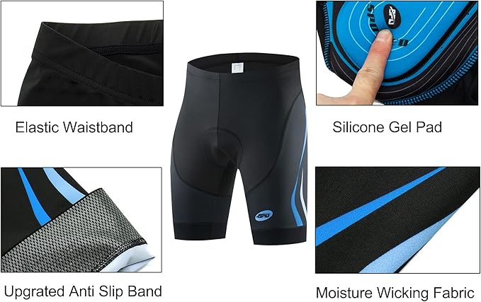 Men's Cycling Shorts Padded Biking Bottoms Team Bike Sportwear