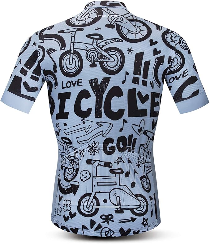 JPOJPO Men's Cycling Jersey Bike Shirt Short Sleeve MTB Summer Clothing Bicycle Tops Jacket S-3XL