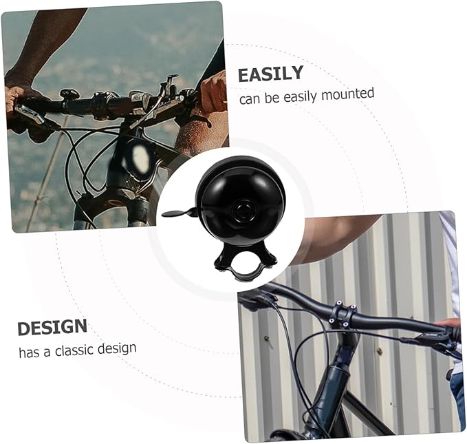 Toyvian Double-Sided Vintage Bike Bell Loud Iron Bicycle Bell Portable Cycling Accessory for Road Bikers Anti-Loss Design for Easy Location