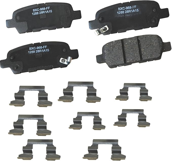Bendix Premium SBC1288 Ceramic Rear Brake Pads for Select Models INFINITI EX35, FX35, G35, G37, M35, M45, Q60, Nissan 370Z, Altima, Juke, Rogue, Rogue Select, Sentra, X-Trail, Renault Koleos, Safrane