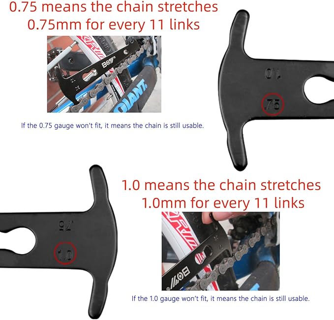 Bike Chain Breaker Tool Set, Bike Breaker Main Chain Pliers Chain Checker Wear Indicator for 1-12 Speed Road MTB Bikes