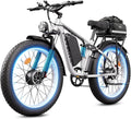 6000W Electric Bike for Adults, 45MPH Dual Motor Ebike, 60V 1200WH E Bike, 100 Miles Bicycle, Full Suspension, Dual Hydraulic Disc Brake Ebike, Charge Voltage 67.2V, Brake/Turn Signal