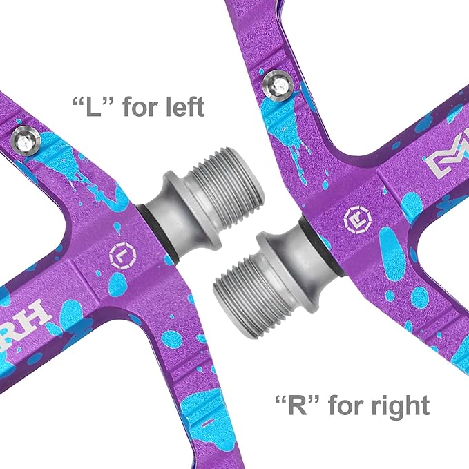 MZYRH Mountain Bike Pedals MTB Pedals,9/16" Non-Slip Lightweight Aluminum Alloy Bicycle Pedals for Road Mountain BMX MTB