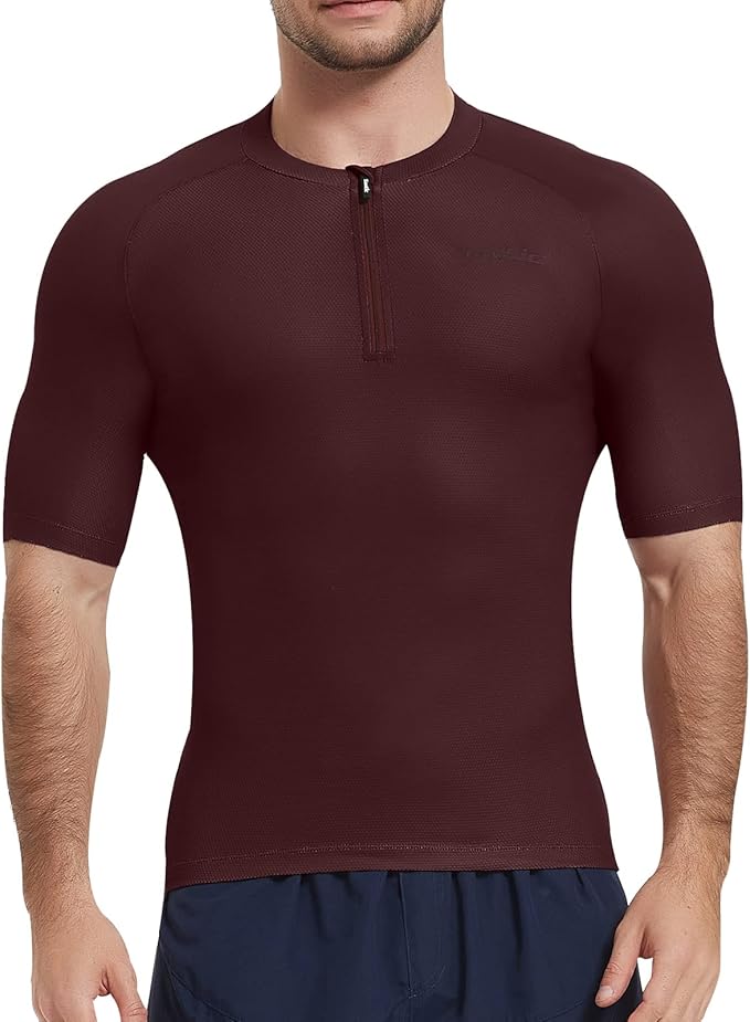 Santic Men’s Cycling Jersey Short Sleeve Bike Shirts for Men Bicycle Jacket with Pockets Breathable & Quick Dry Yorkson