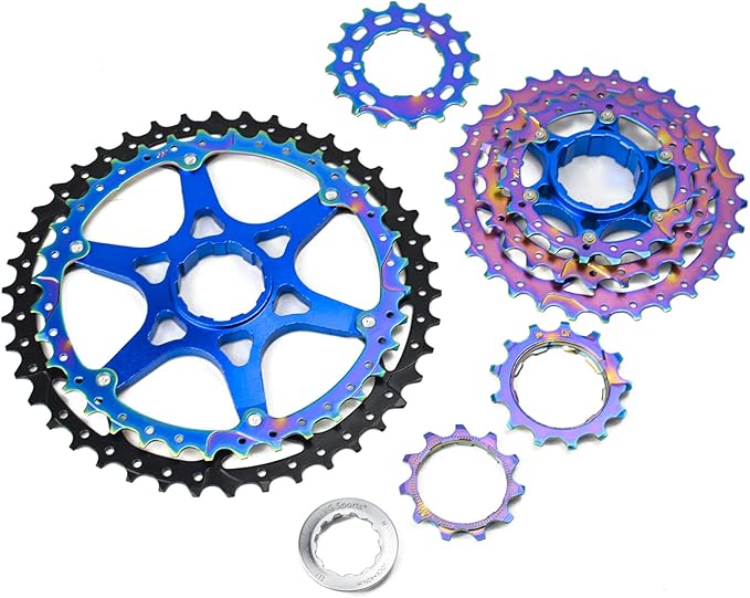 VG SPORTS 8/9/10/11/12 Speed Ultra-Light Bike Cassette for Mountain Bike 11-40T/11-42T/11-46T/11-50T/11-52T MTB Cassette Lightweight Aluminum Bracket Cassette