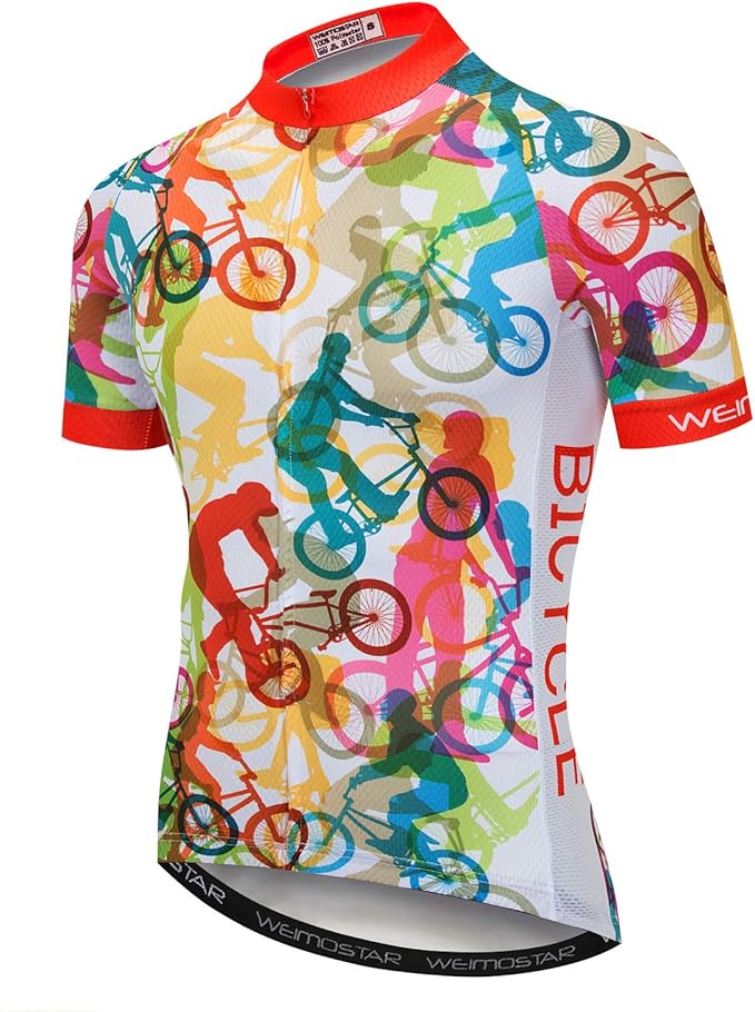Cycling Jersey Mens Road Bicycle Clothing Summer Short Sleeve Breathable Cycling Tops