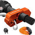 Motorcycle Lock Anti Theft Heavy Duty, Motorcycle Handlebar & Brake Lock with Helmet Lock, Bike Lock, Universal for All Bike Motorcycle Orange