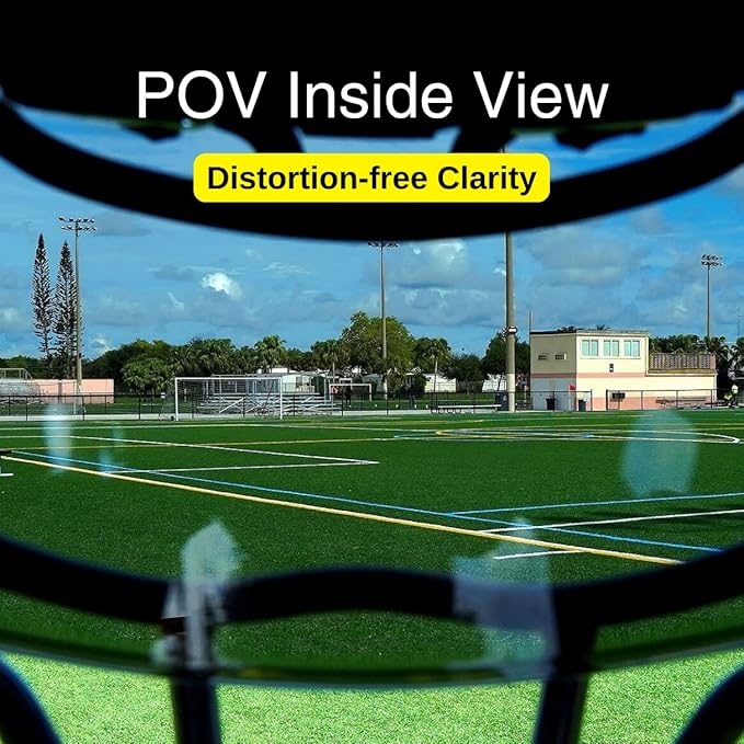 SLEEFS Clear Football Visor for Helmet - Professional Football Visor - Face & Eye Shield - Fits Youth & Adult Helmets - Includes Quick Visor Clips for Easy Installation