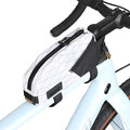Top Tube Bike Bag Bicycle Frame Bag Front Bike PouchCycling Accessories Bike Pack Two Mounting System(WHITE)