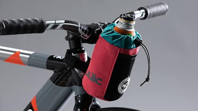 ULAC NEO PORTER C-HOLD Bike Feed Bag for Top Tube, Handlebar, Stem and Saddles (Pink-Aqua, Small)