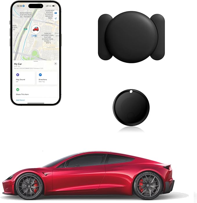 Mini Magnetic GPS Tracker for Vehicles IP65 Waterproof Real-Time Hidden Tracking Device Compatible with Android Only, Anti-Theft Car Tracker for Truck, Motorcycle, Assets（Android Only）