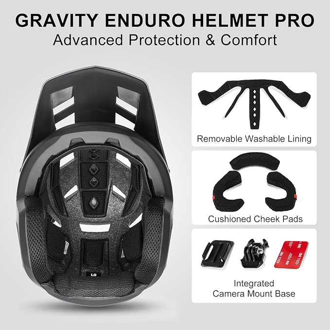 BATFOX Mountain Bike Helmet for Men Women Adults MTB Cycling Bicycle Helmet for Adjustable and with Visor