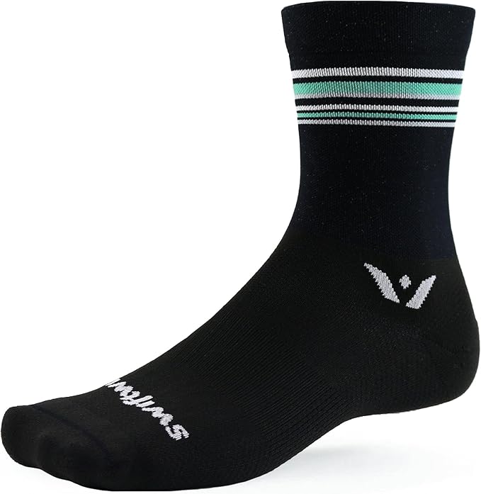 Swiftwick - ASPIRE Mid-Crew Cycling Socks, Maximum Breathability, Moisture Wicking