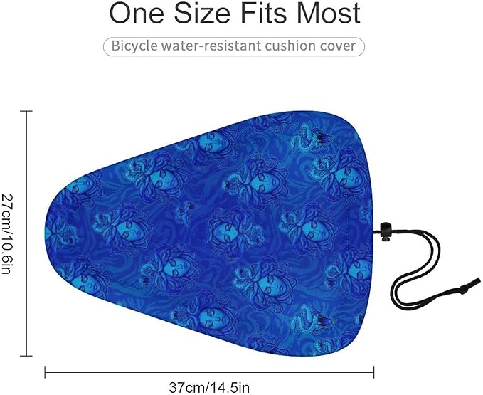 Adjustable Exercise Bike Seat Cover, Soft Cushion Indoor Outdoor Dust Resistant Protection