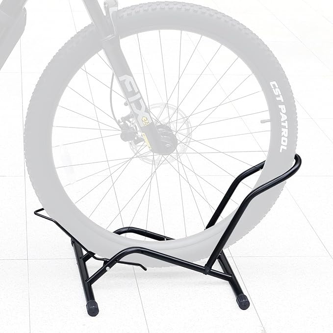 Bike Floor Stand for Mountain MTB & Road Bicycles 23c-4.0 inch Wide Tire 20-29 inch Tire Indoor Outdoor Bike Rack Bicycle Floor Stand Black